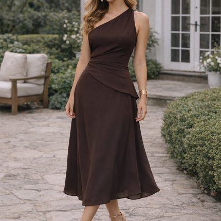 Vestido Midi Asimétrico Chic