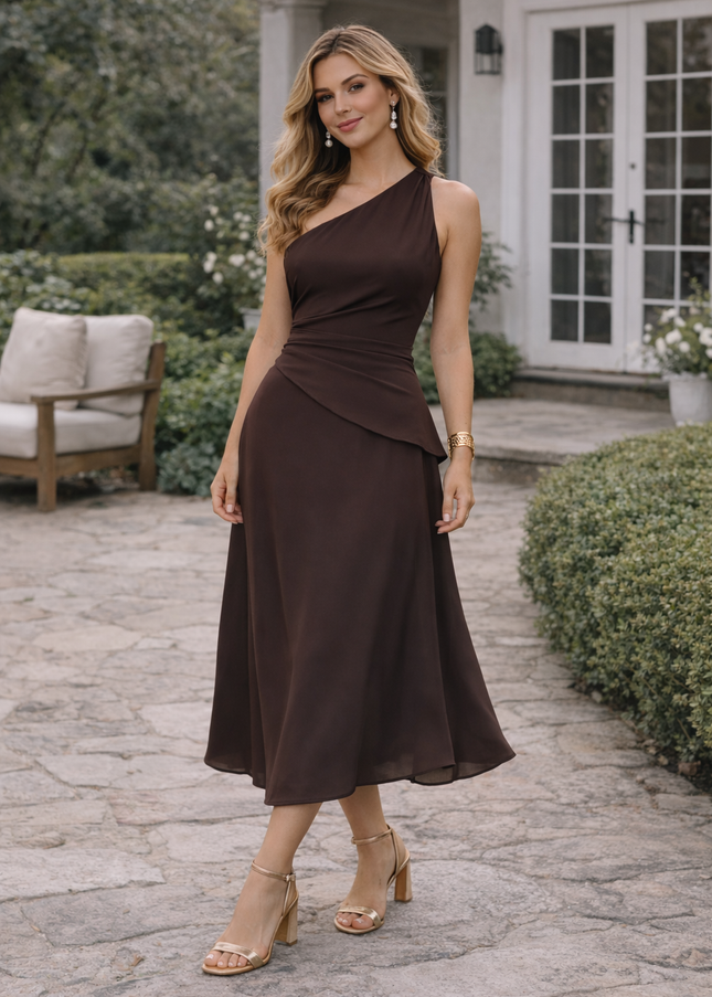 Vestido Midi Asimétrico Chic