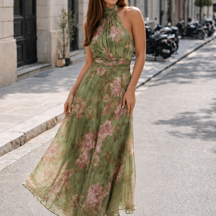 Vestido Halter Floral “Olivia”