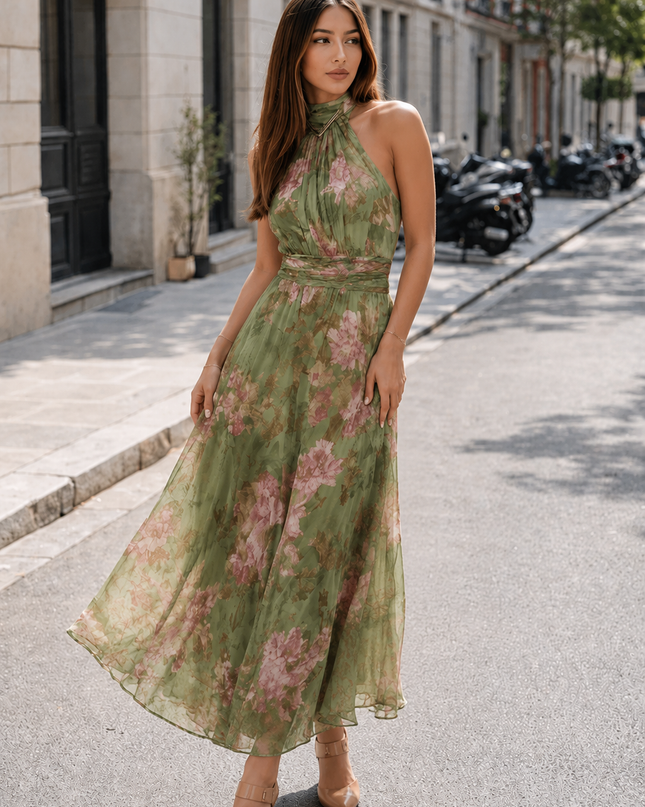Vestido Halter Floral “Olivia”