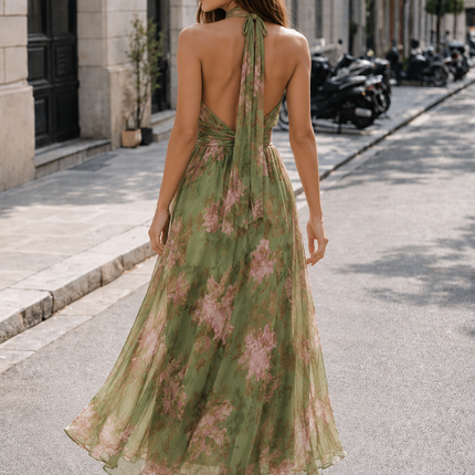Vestido Halter Floral “Olivia”