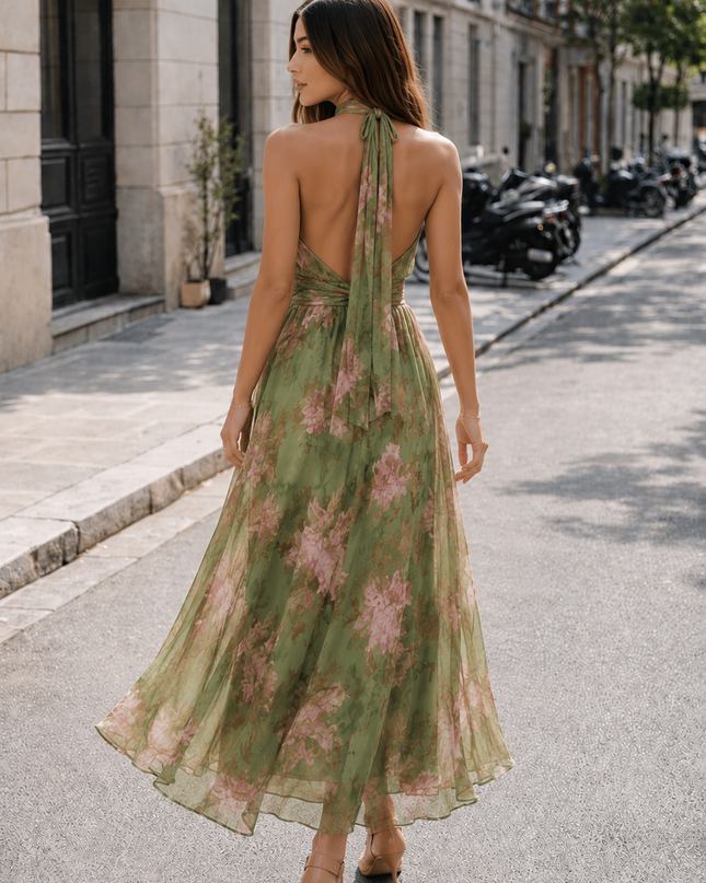 Vestido Halter Floral “Olivia”
