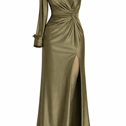 Vestido Largo Asimétrico Satin