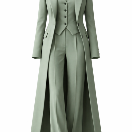 Blazer Traje 3 Piezas Sage