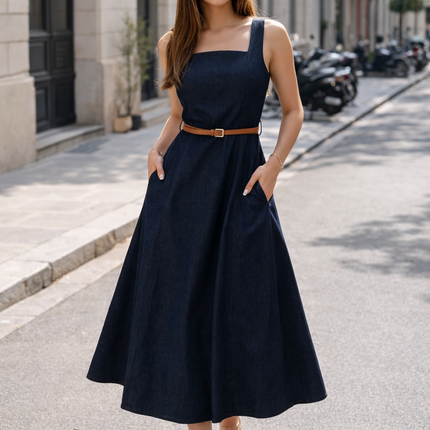 Vestido Midi Denim