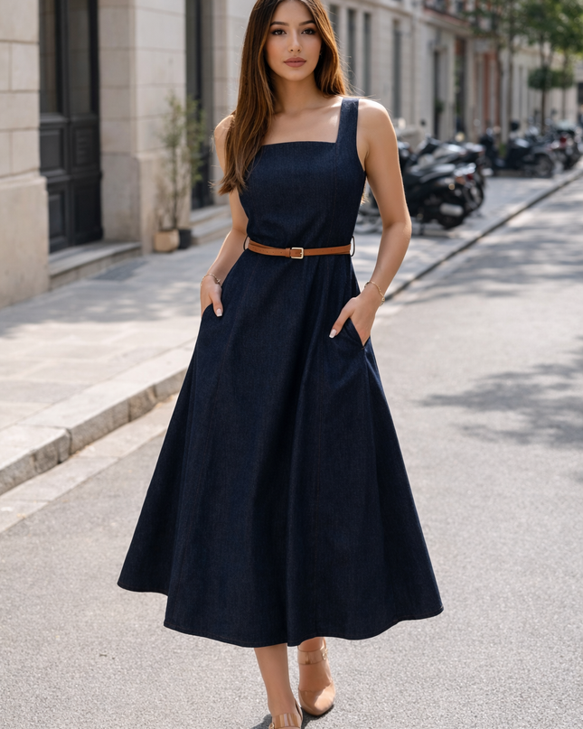 Vestido Midi Denim