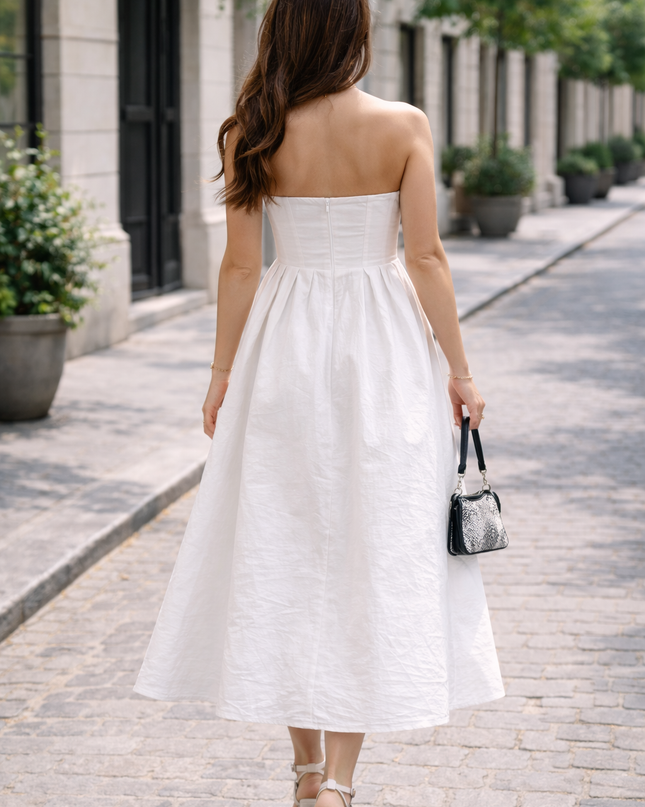 Vestido Midi Popelina