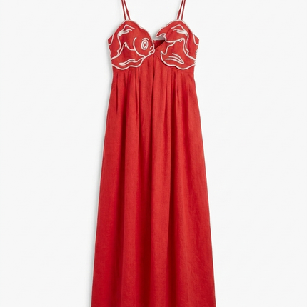 Vestido Largo Bordado