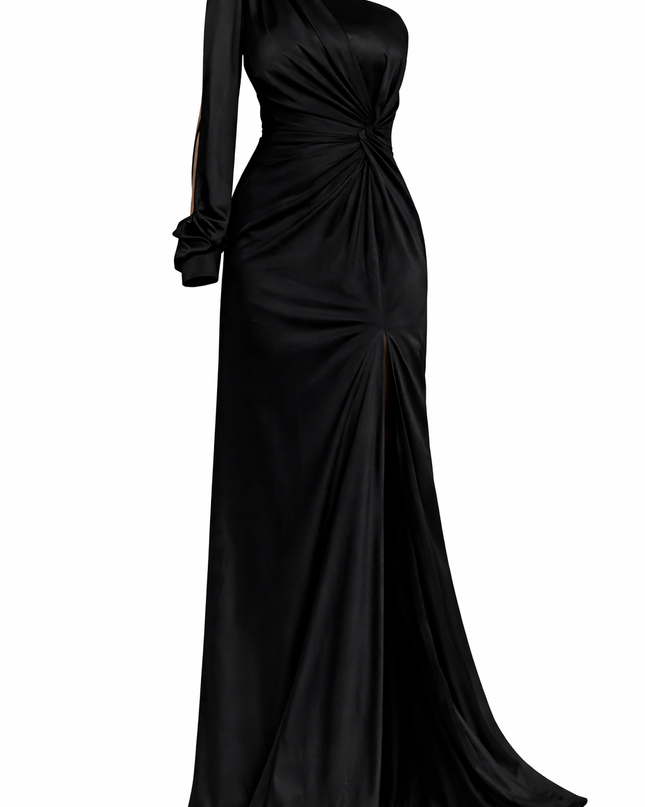 Vestido Largo Asimétrico Satin